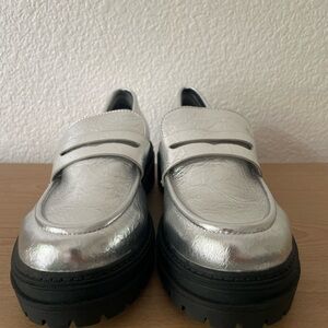 Silver Women's Loafers